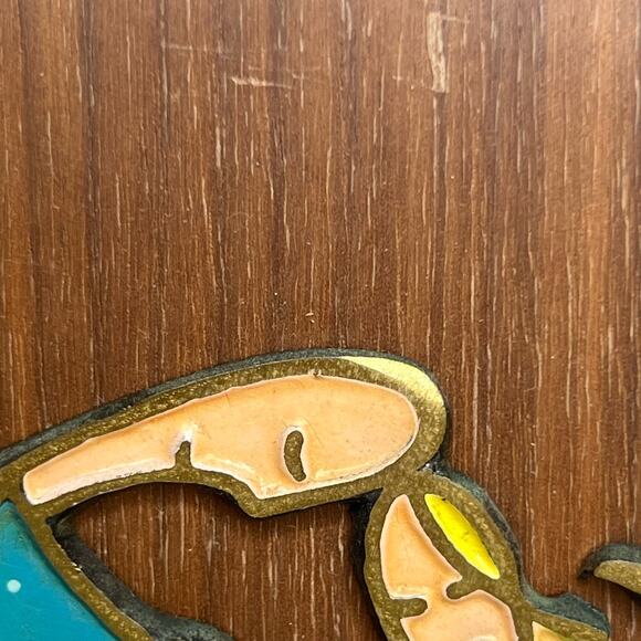 Mid Century Enamel on Brass Wood Dancers Plaques Dayagi Israel Style Vintage - Picture 4 of 11